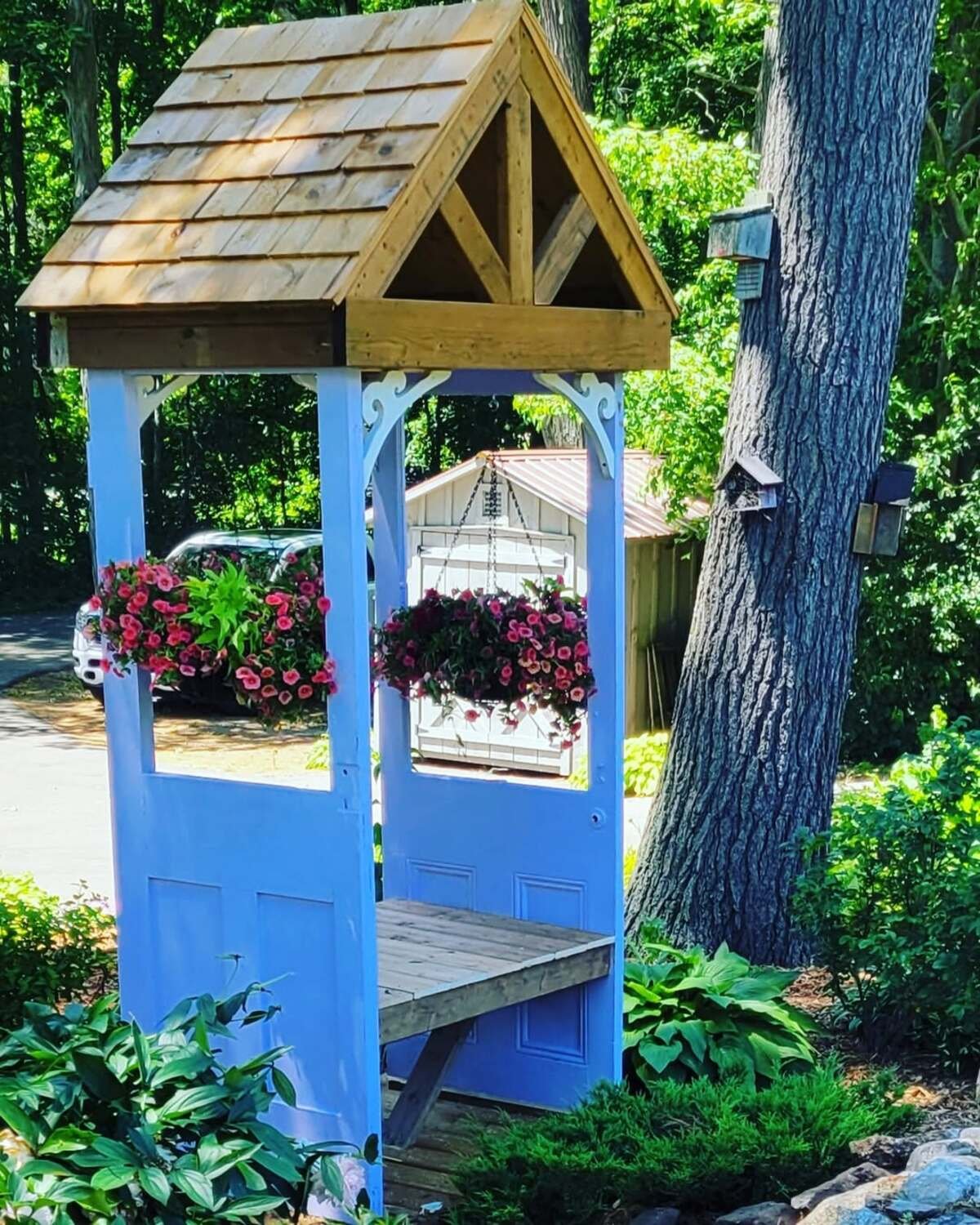 Small Garden Nook From Old Doors
