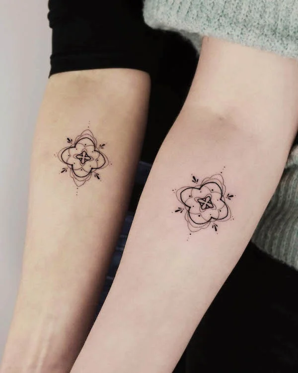 Small matching mandala tattoos