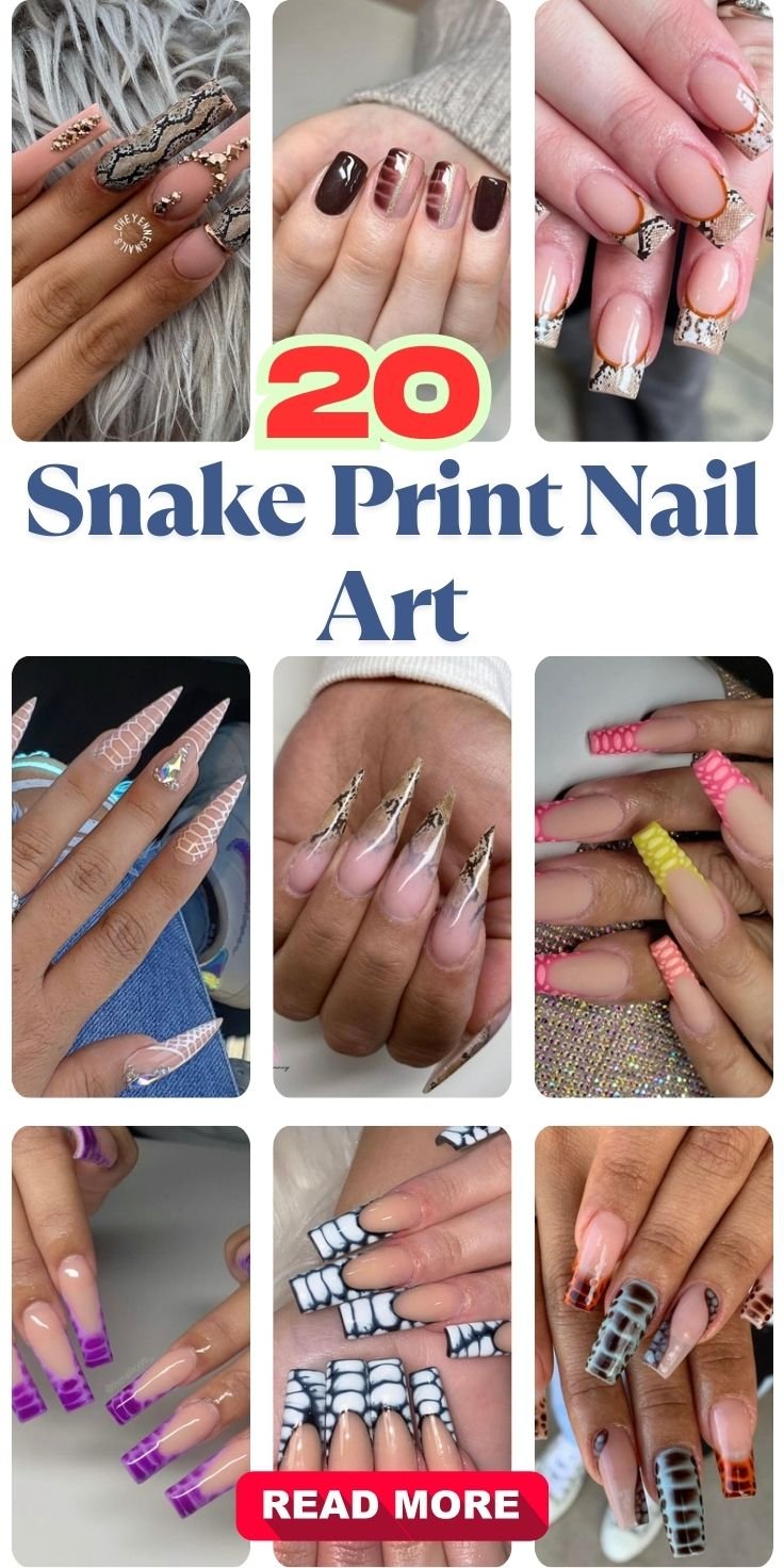 Snake Print Nail Art