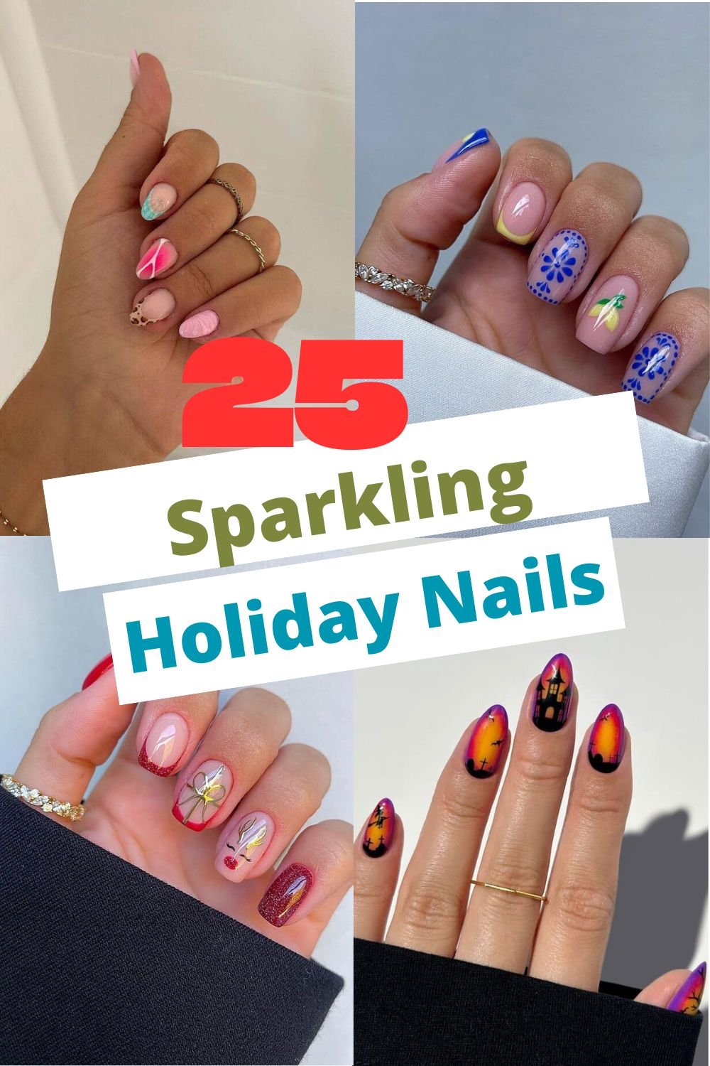 Sparkling Holiday Nails