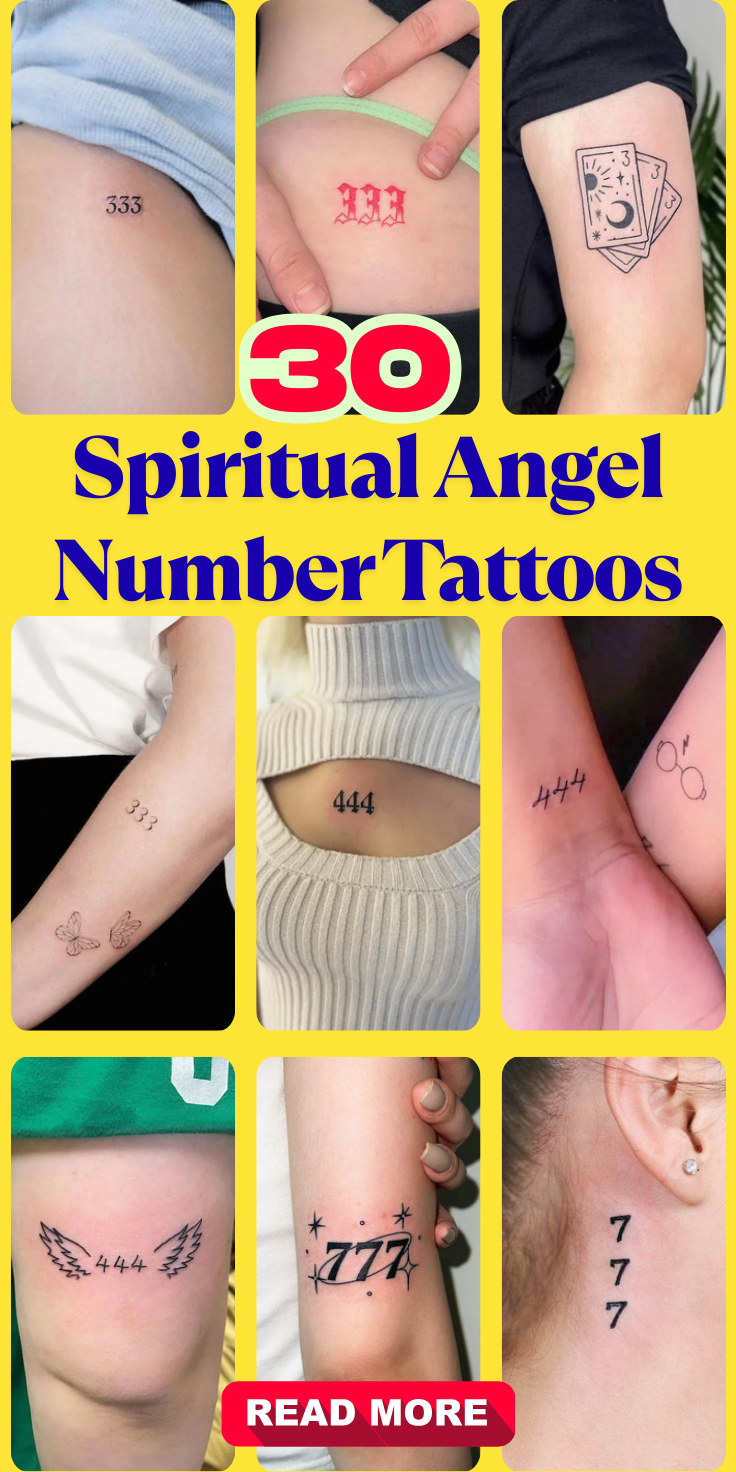 Spiritual Angel Number Tattoos