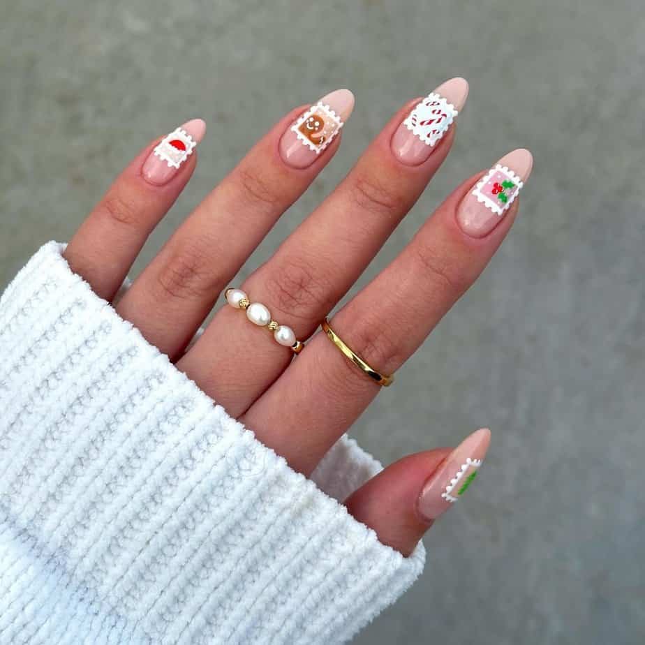 Stamp holiday nails
