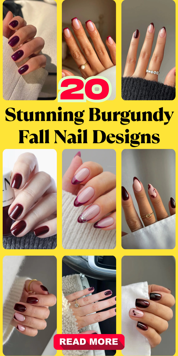 Stunning Burgundy Fall Nail Designs