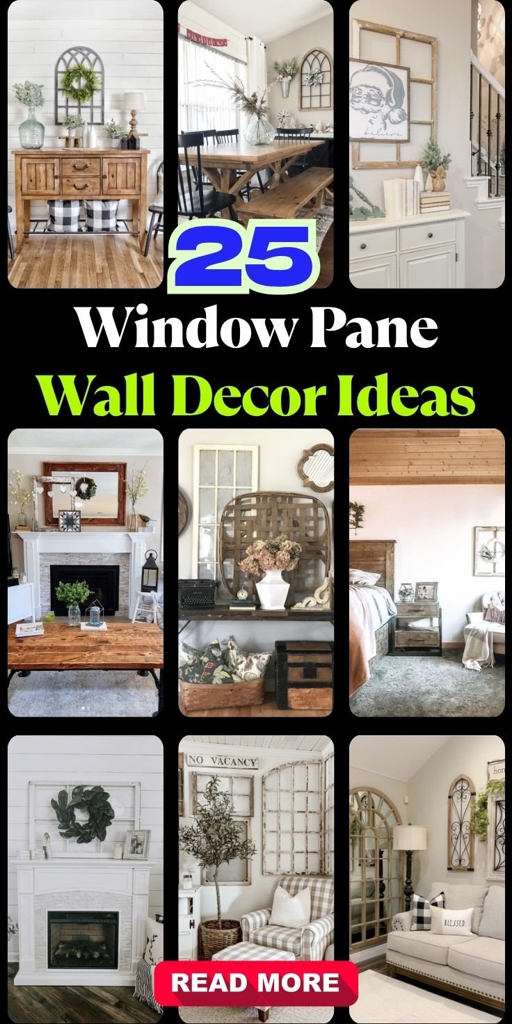 Stunning Window Pane Wall Decor Ideas