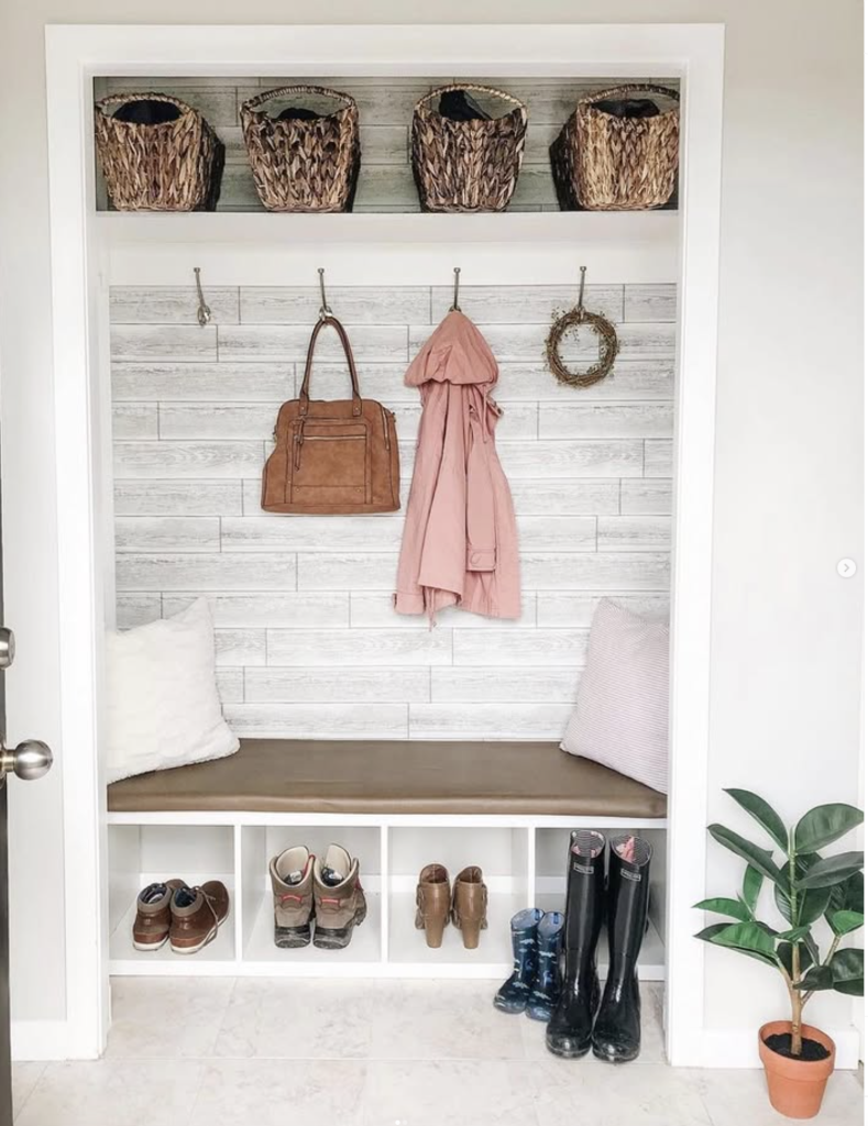 Styled Closet Mudroom