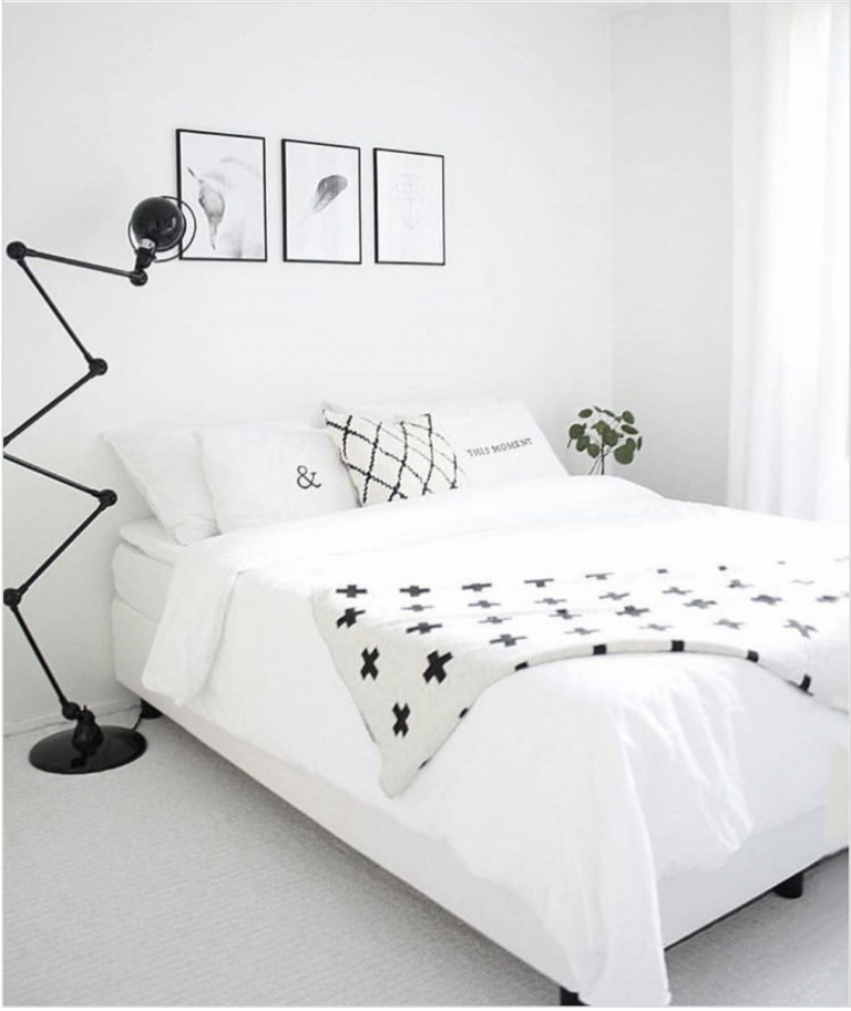 White Bedroom With Gallery Wall