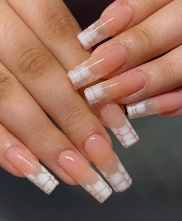 White & Clear Snake Print