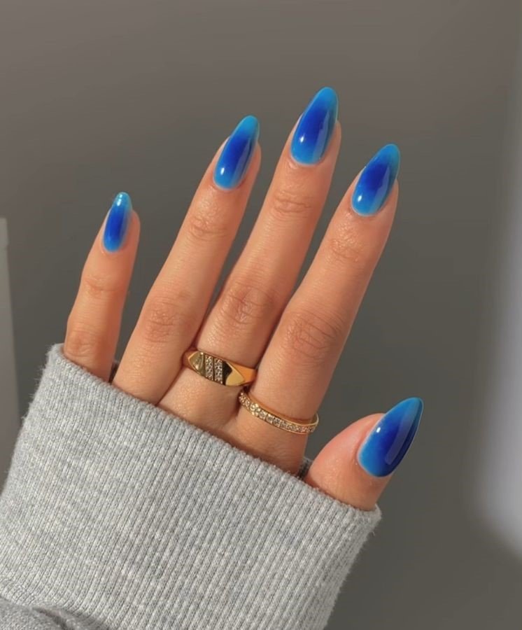 Cobalt Aura Nails