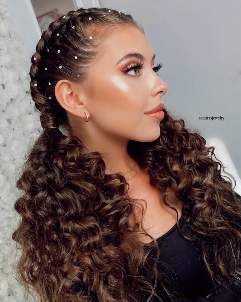 Bejewelled Braid Pigtails