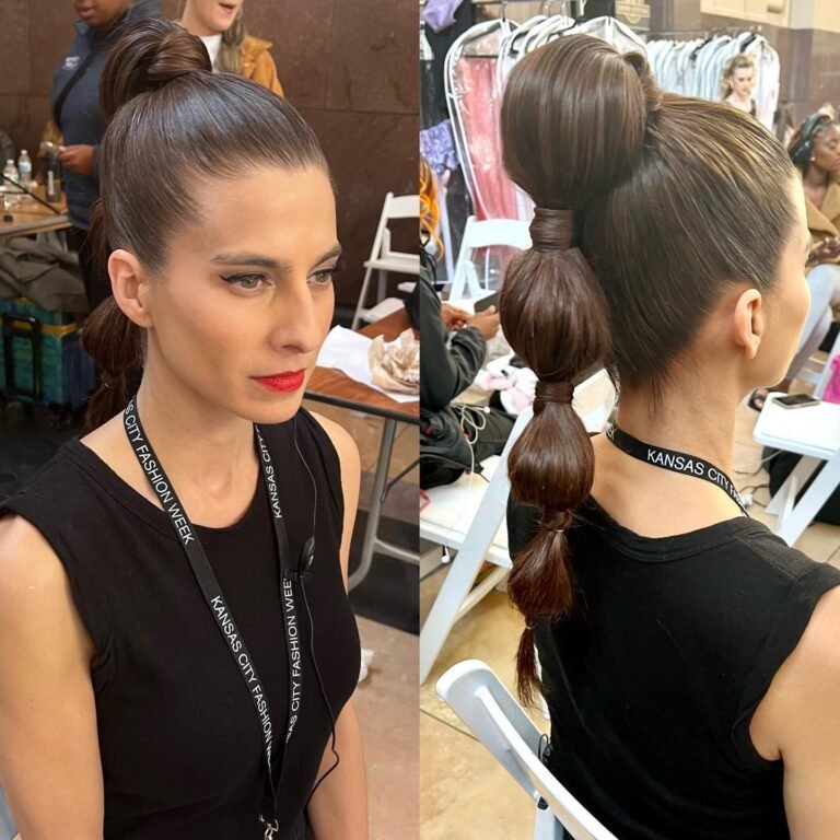Bubble Braid Holiday Party Ponytail