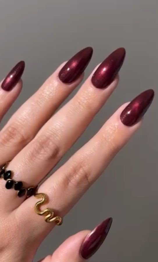 Glazed Cherry Red Nails