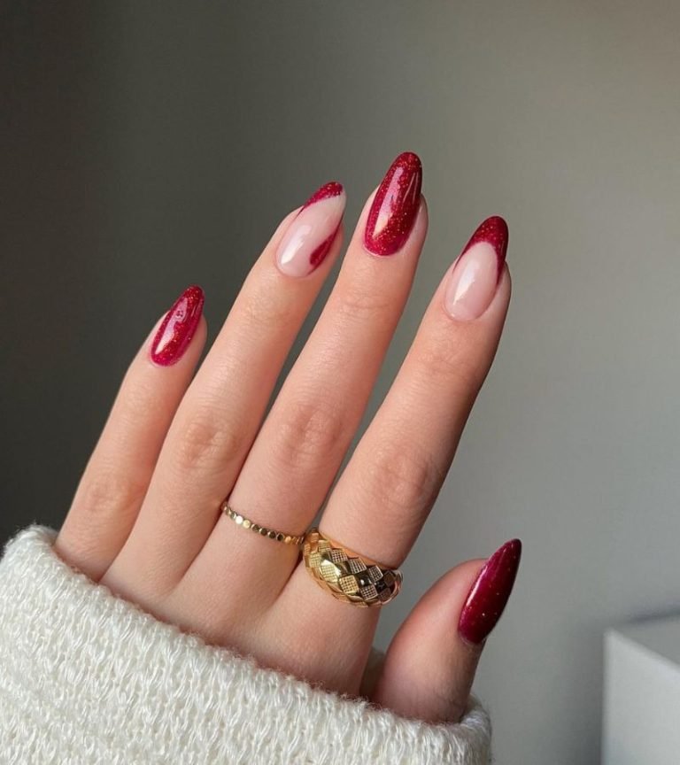 Glittery Cherry Red