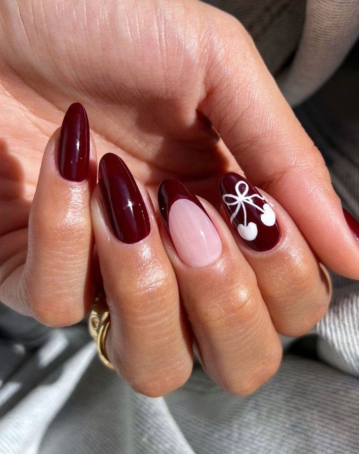 Burgundy Bow