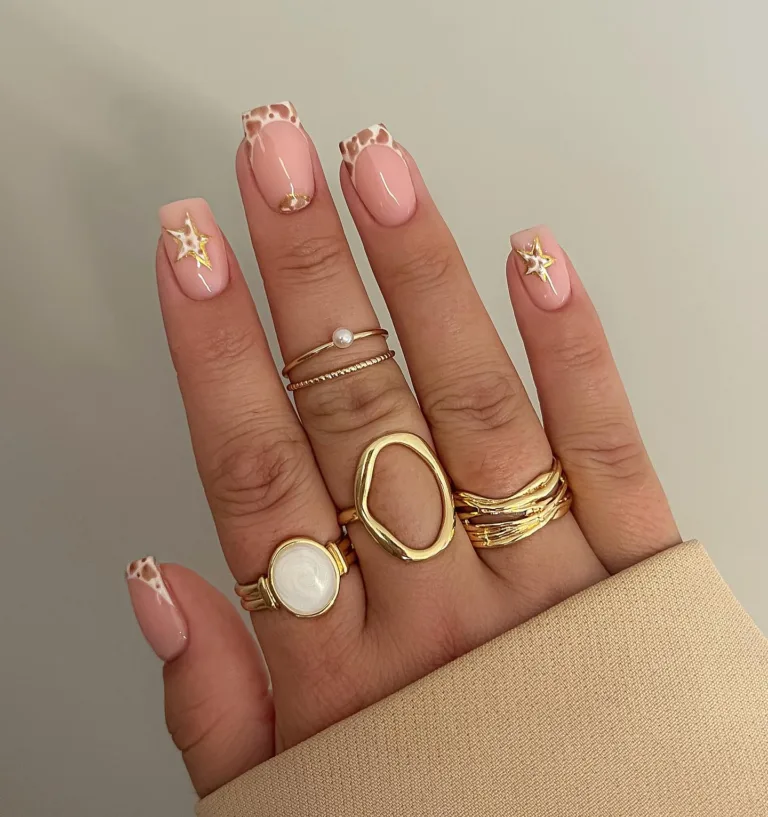 Cute Cow Print Nails