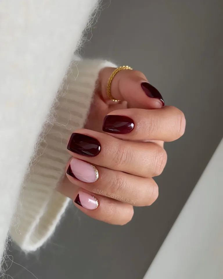 Deep Wine & Glitter