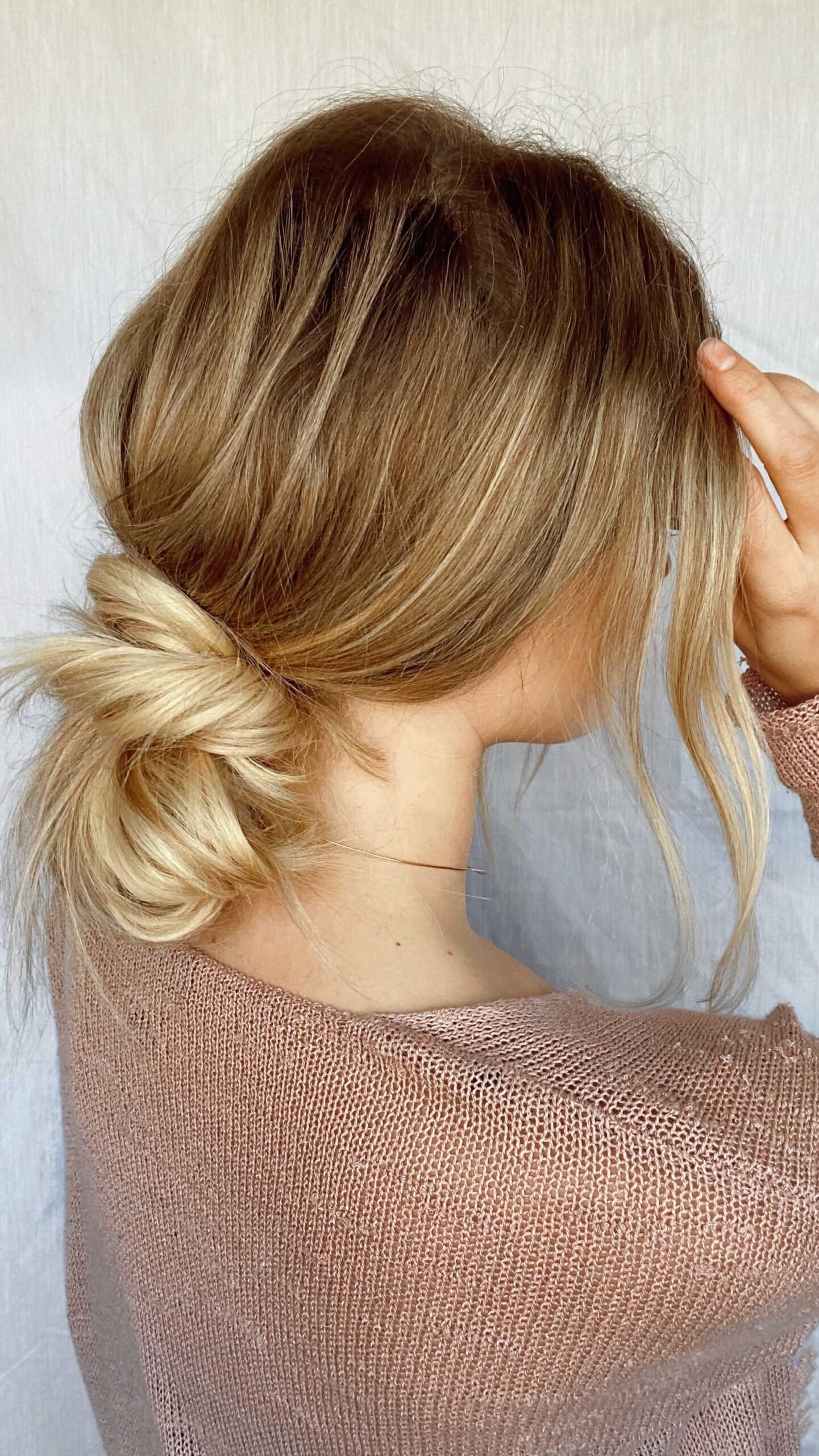 Low Messy Bun & Braid