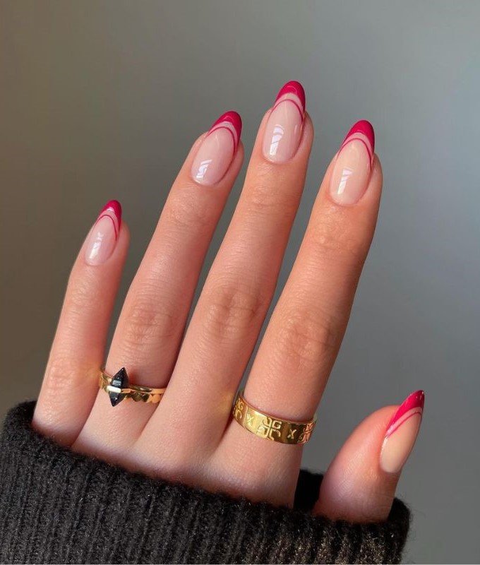 Red French Tips