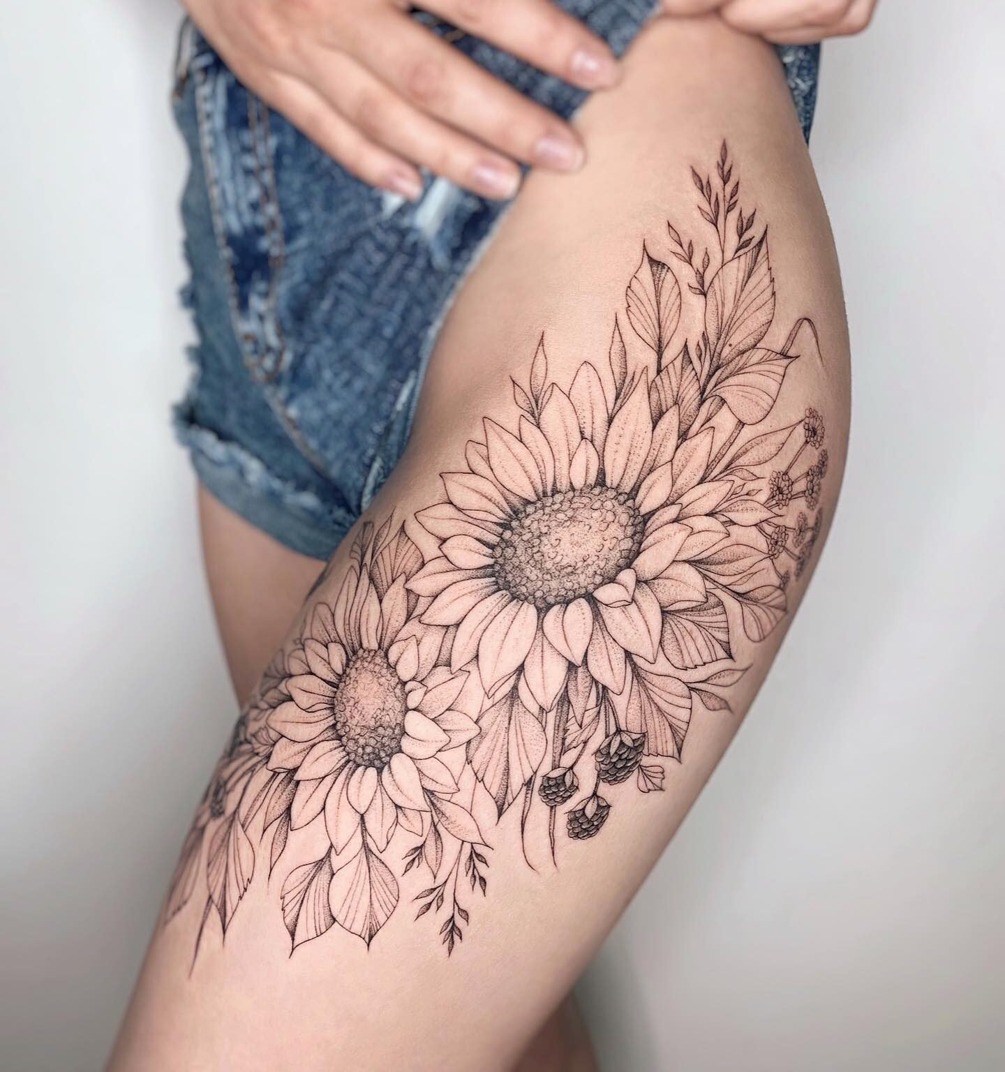 Her flower tattoo