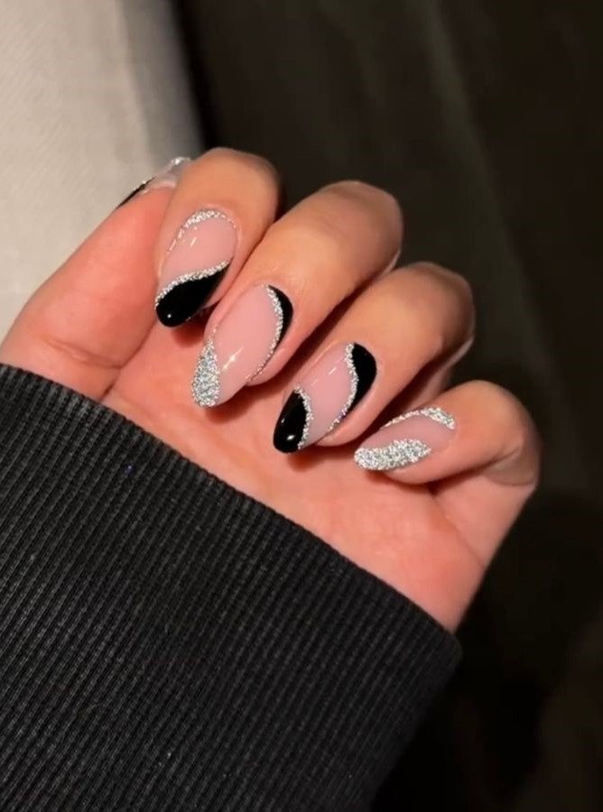 Black & Silver Twist