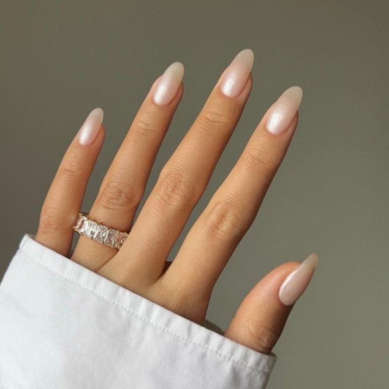 Pearly Graduation Nails
