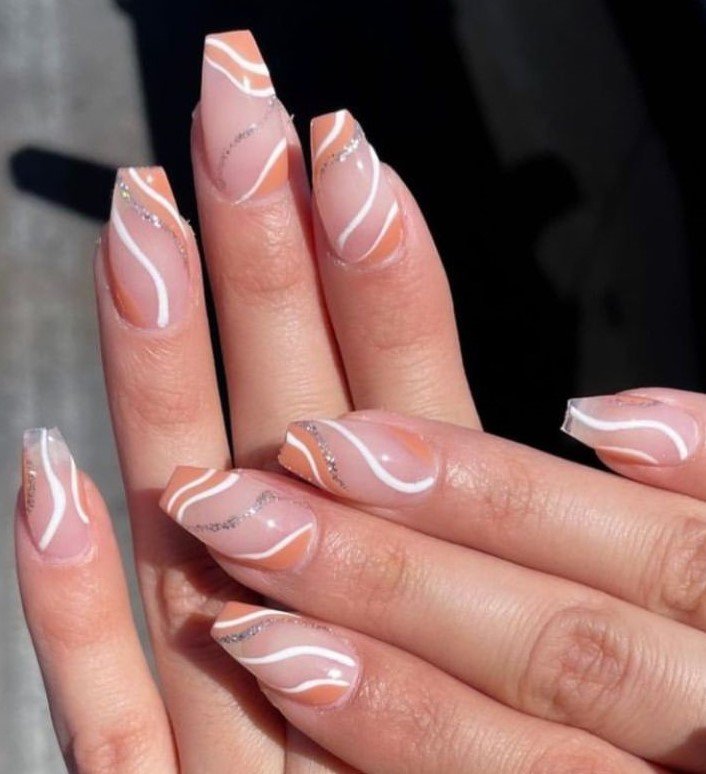 Nude Abstract Nails
