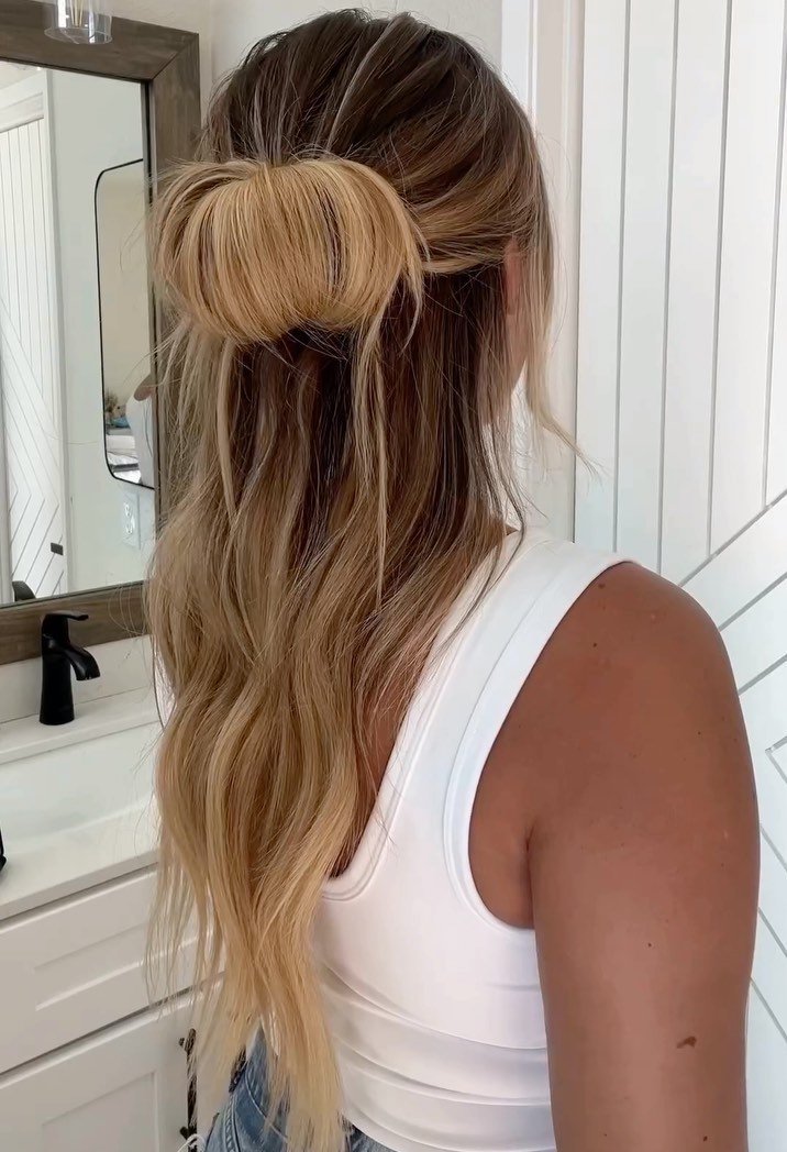 Half Up Bun Hairstyle