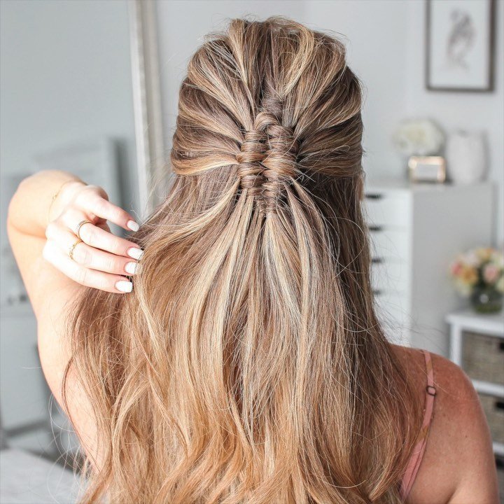 Half Up Diamond Infinity Braid