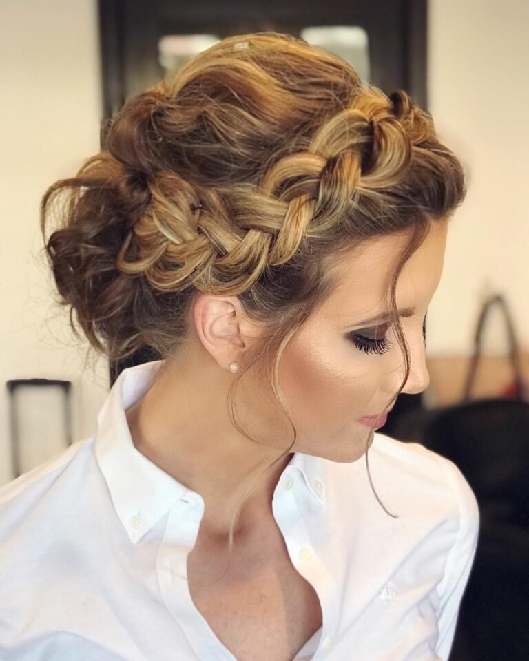 Halo Braid w/ Low Bun