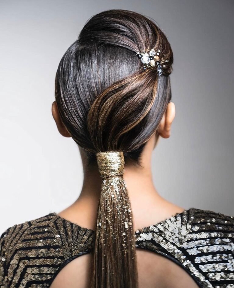 NYE Glitter Ponytail