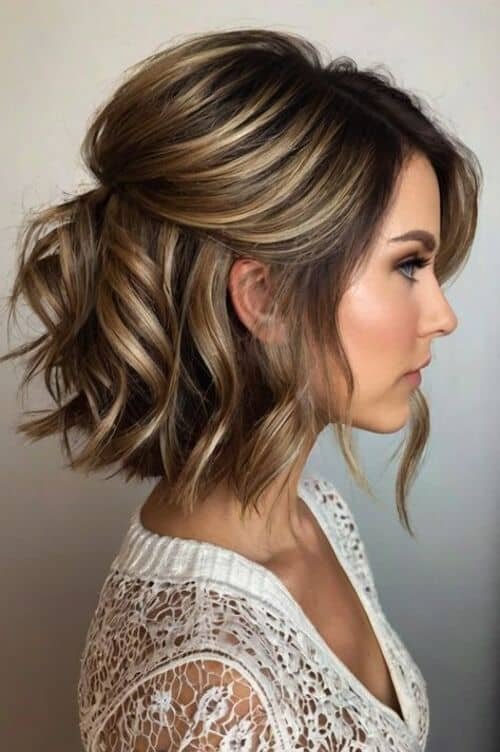 Half Up Half Down with Volume