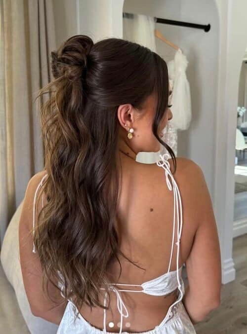 Half Up Half Down with Knot Bun