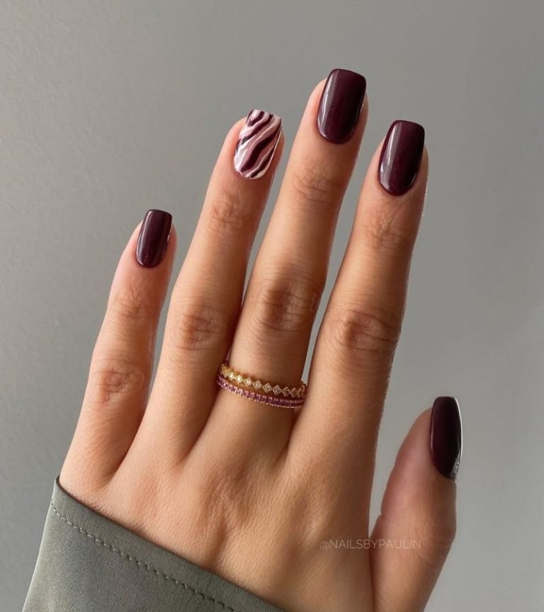 Rustic Red Nails