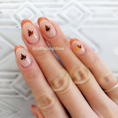 Maple Leaf French Tips