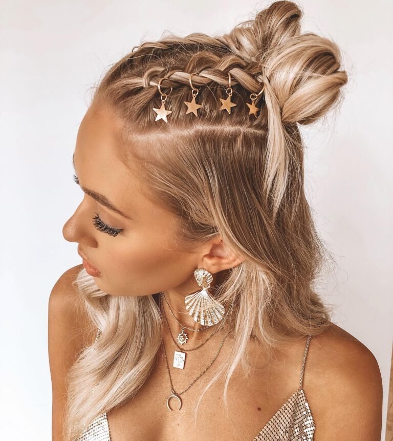 Space Buns w/ Braid Rings