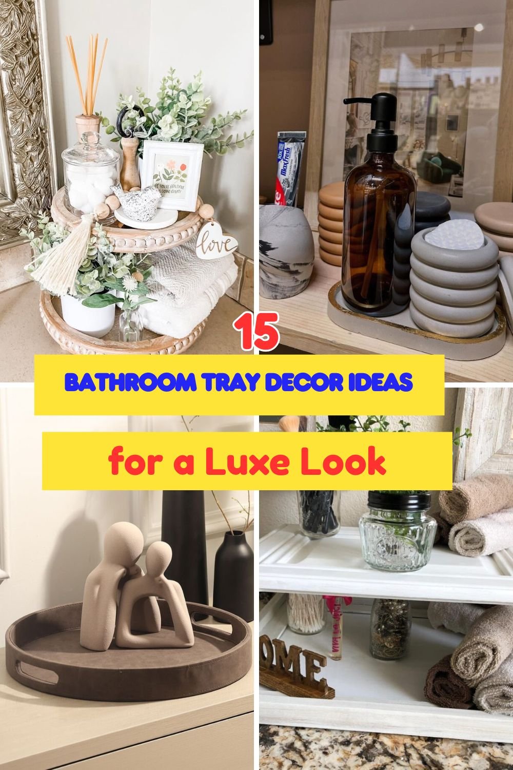 Stylish Bathroom Tray Decor Ideas