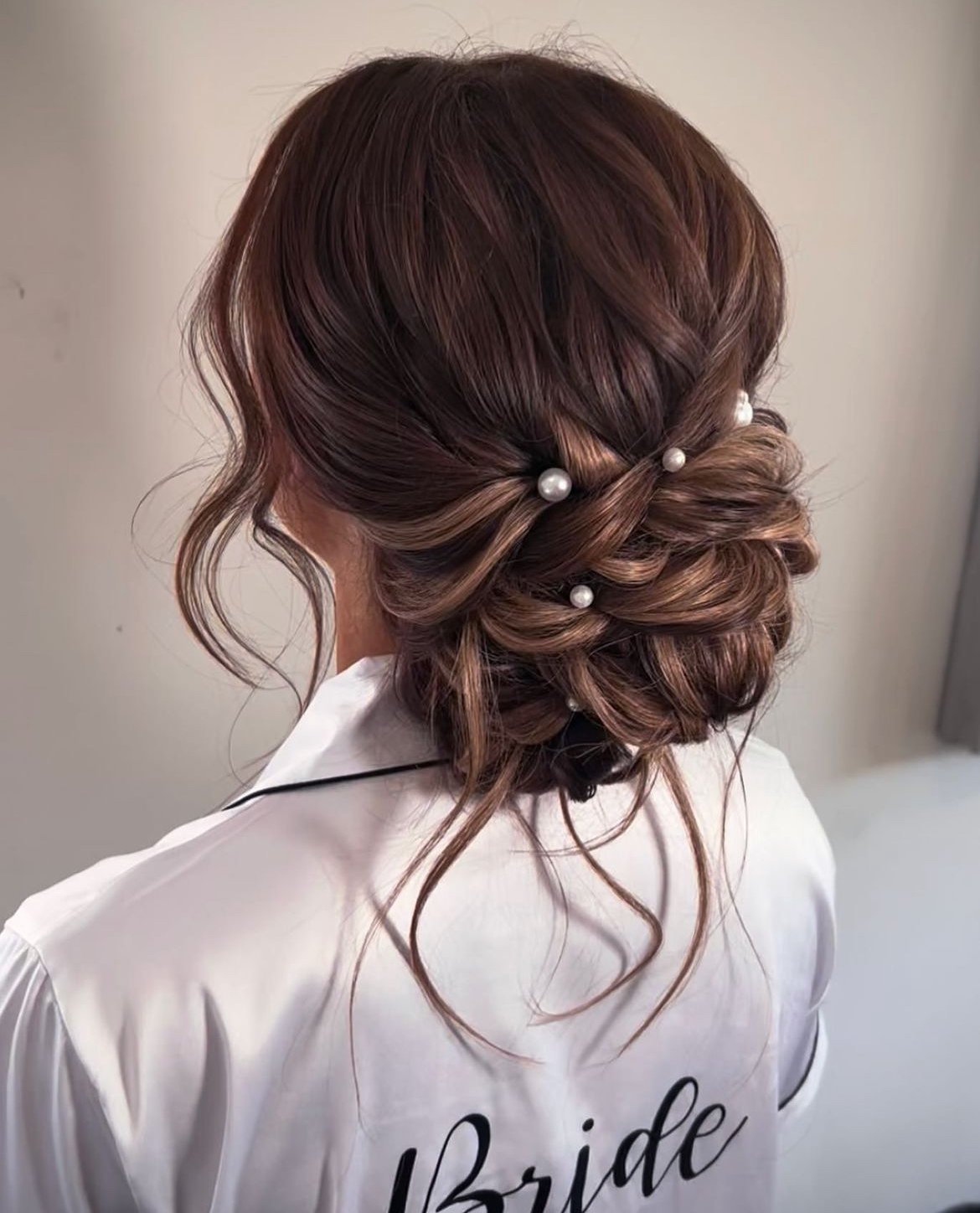Updo with Pearls