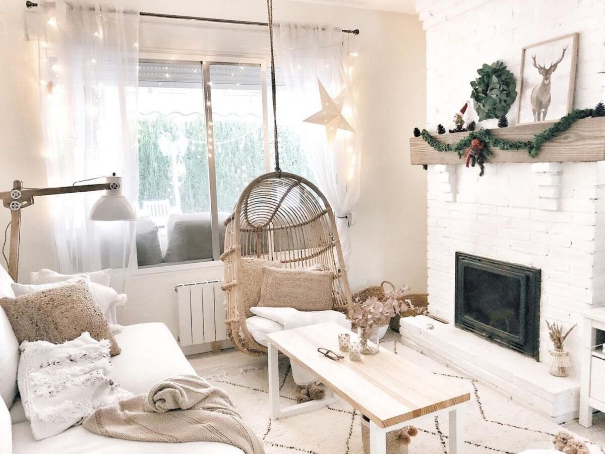 Curtains Decoration of Stars and Fairy Lights