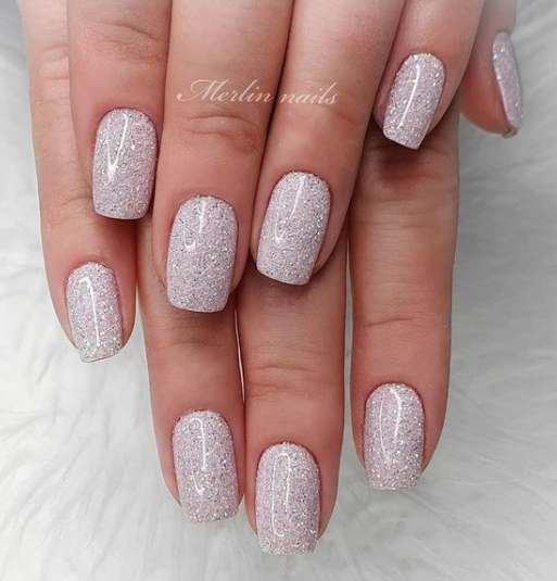 Enchanting Sparkly Wedding Nails