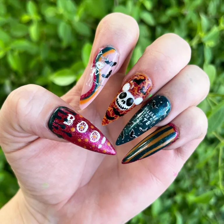 Flames Disney Edgy Nails