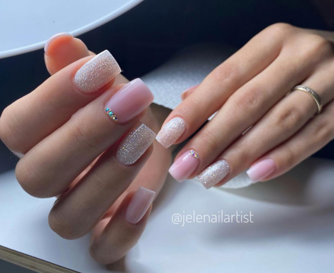 Glitter Wedding Nails