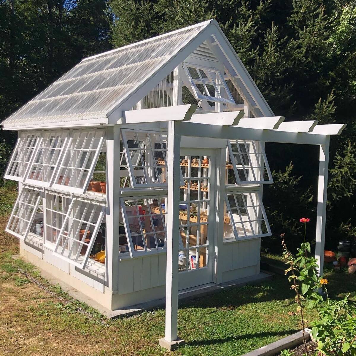 Greenhouse With Openable Windows