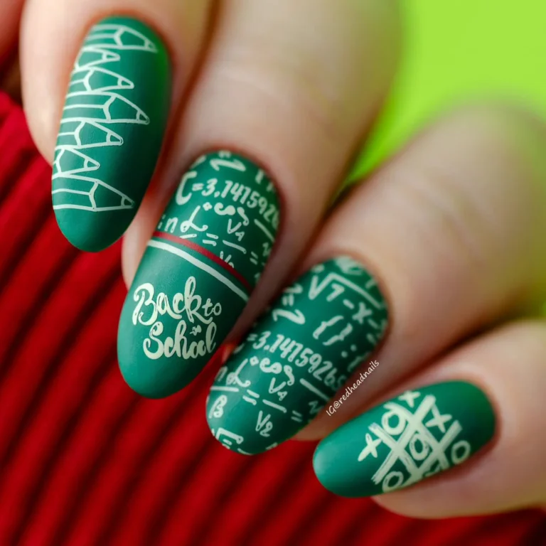 Mathematical Back to School Nails