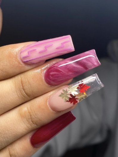 Nail Designs with Leaves