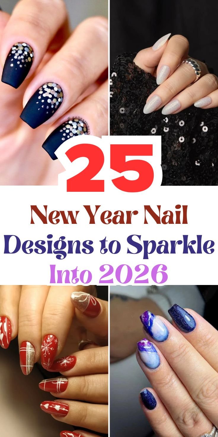 New Year Nail Designs to Sparkle Into 2026
