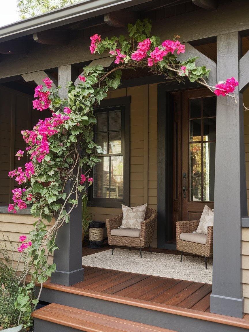 Rustic Warmth with Bougainvillea