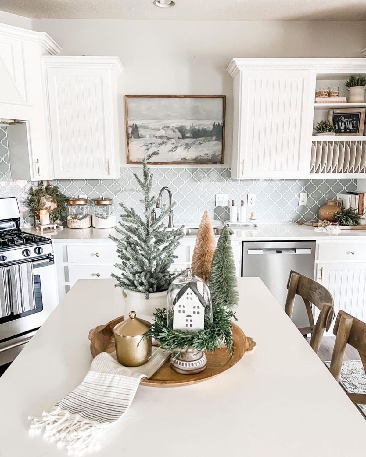 Simple Holiday Tray Enhanced with Coziness