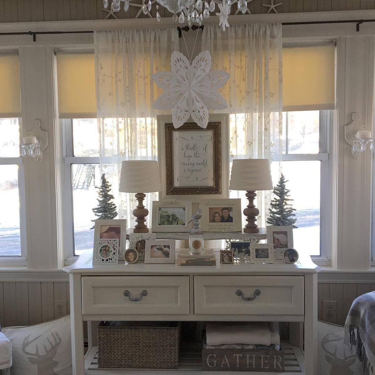 Snowflake Hanging From the Chandelier