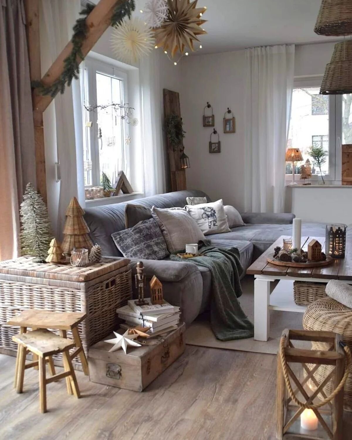 Wooden Figurines and Seasonal Trees