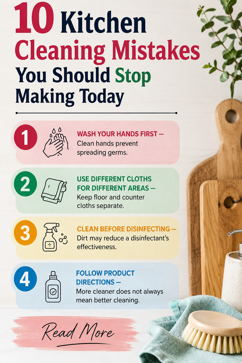 10 kitchen cleaning mistakes to stop