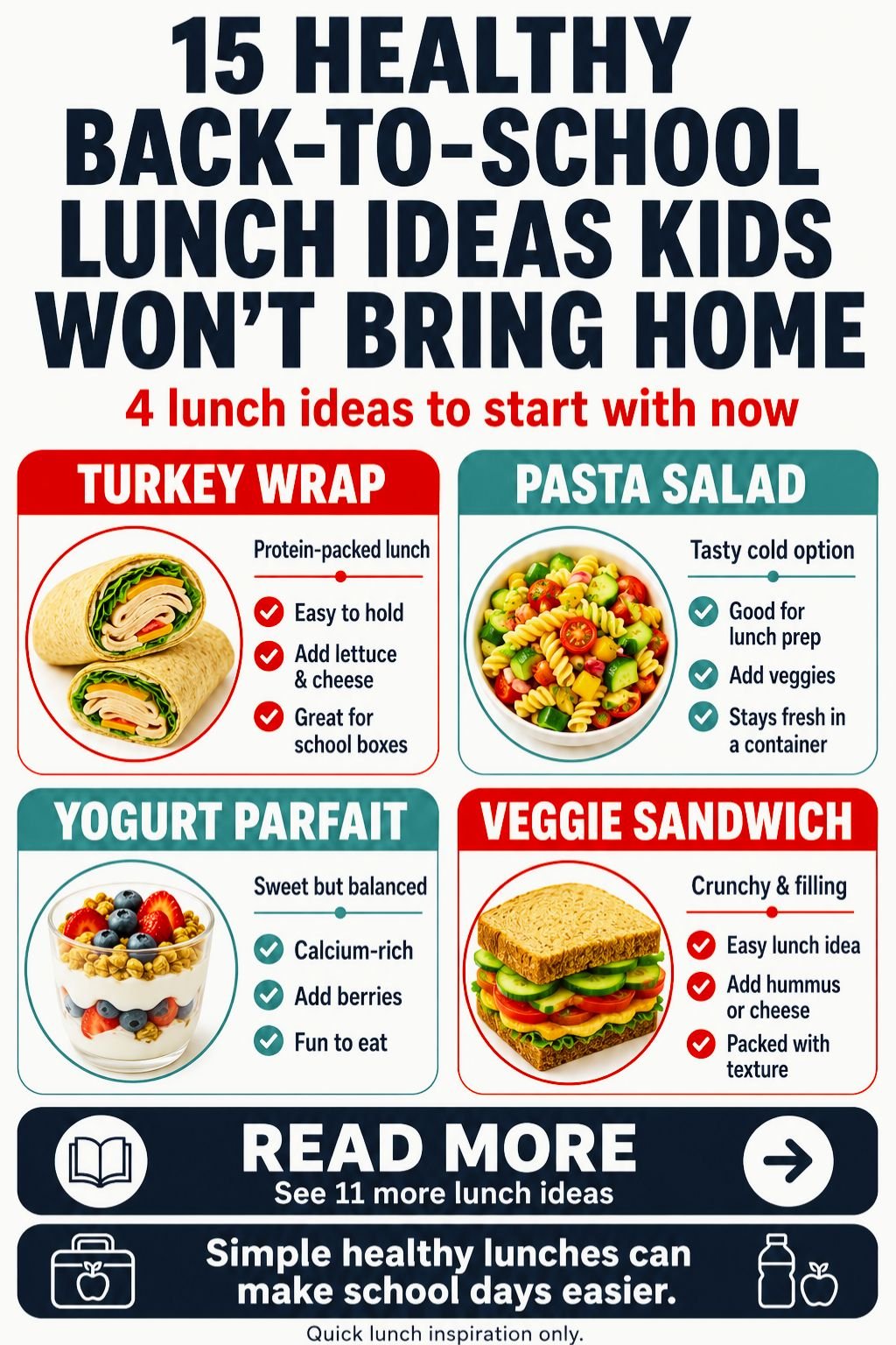 Healthy Back-to-School Lunch Ideas Kids